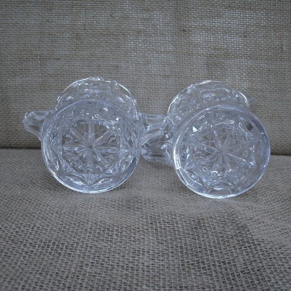 Vintage Fostoria Glass Crystal Sugar & Creamer Set - Picture 11 of 16